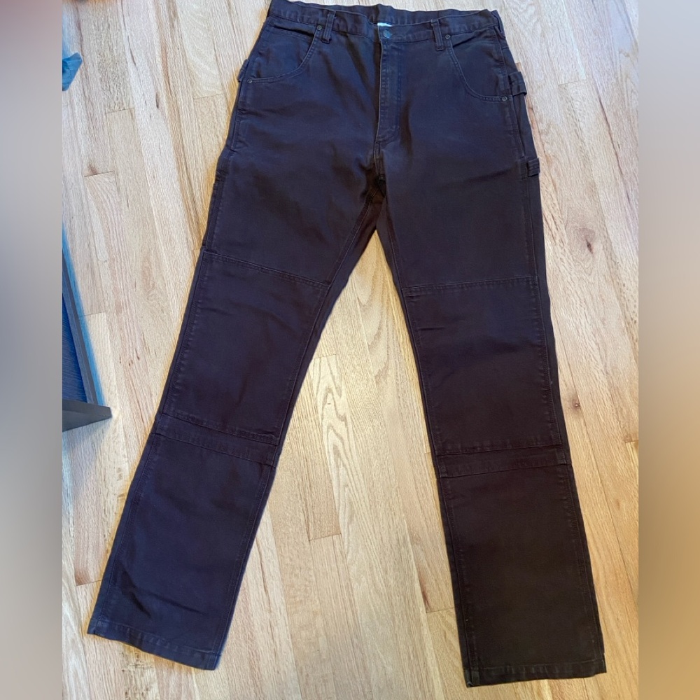 Lakin & McKey Canvas Double Knee Carpenter Workwear Pants Men’s Sz 36x36 D Brown